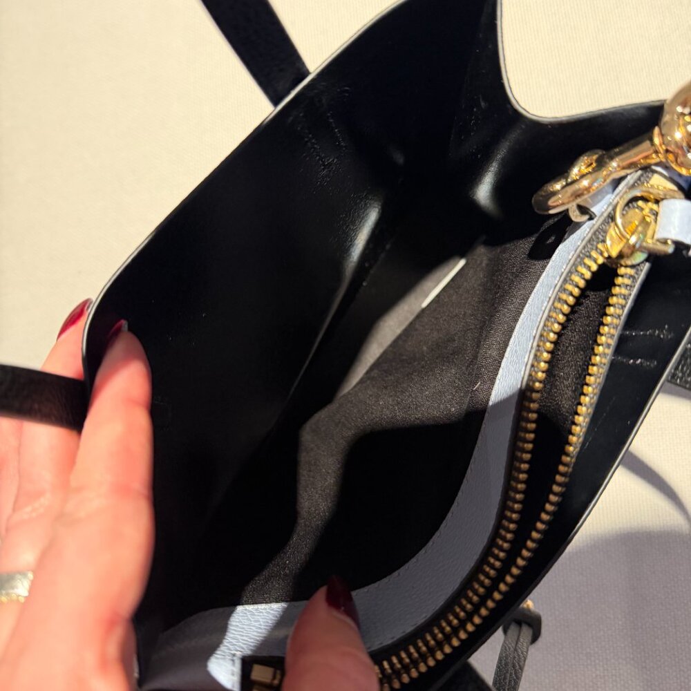 Marc Jacobs Mini Grind Light Blue & Gold Metallic Purse - Picture 7 of 13